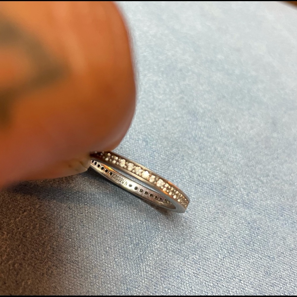 KIERA COUTURE STERLING SILVER CZ 925 BAND SZ 8